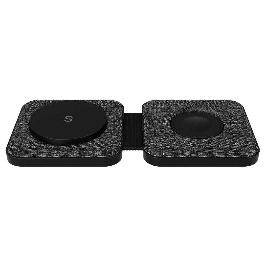 PowerBase Go Duo - 2 in 1 Wireless Travel Charger